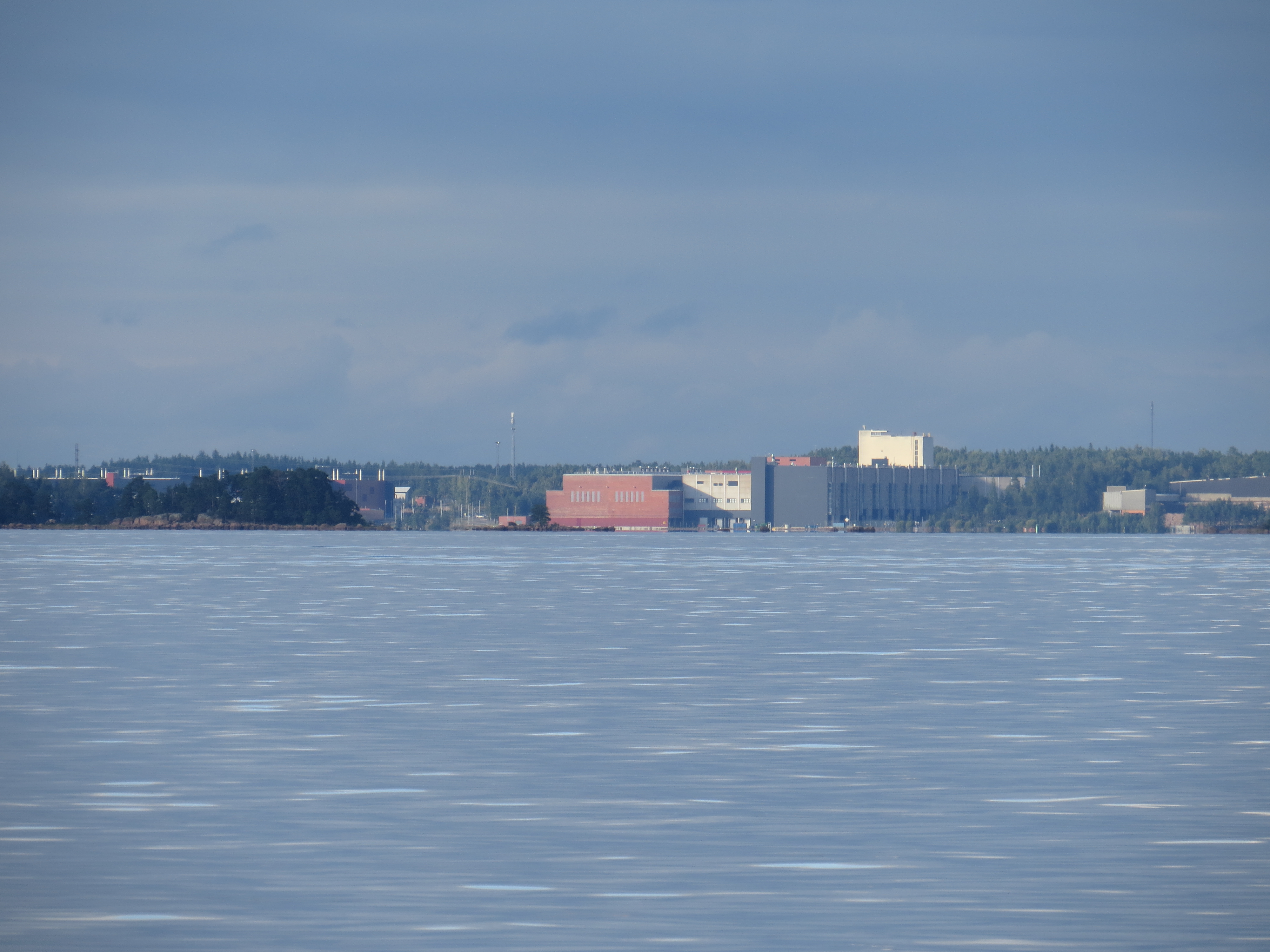 Google data center on the Gulf of Finland in Hamina, seen across the water in 2016.